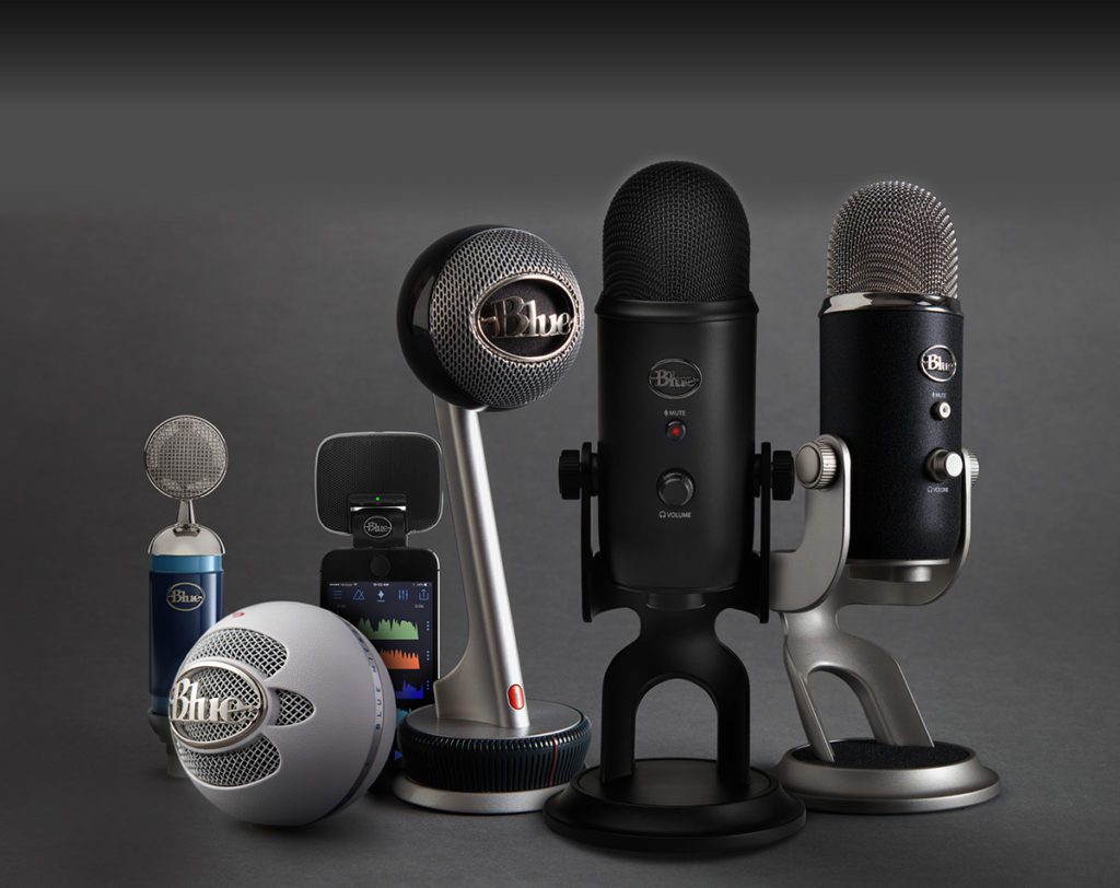 Familia al completo de los productos de Blue Microphones