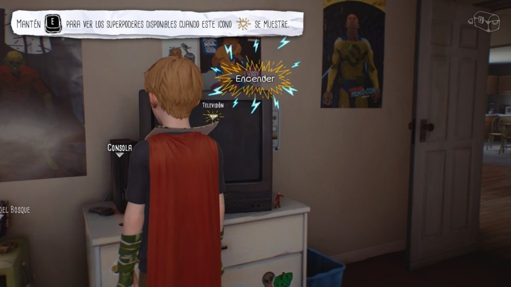 Captura de Chris a punto de usar “sus poderes” in game