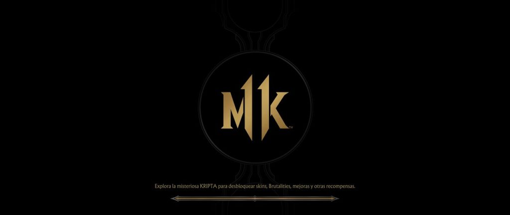 Pantalla de carga de Mortal Kombat 11 con su inconfundible logo